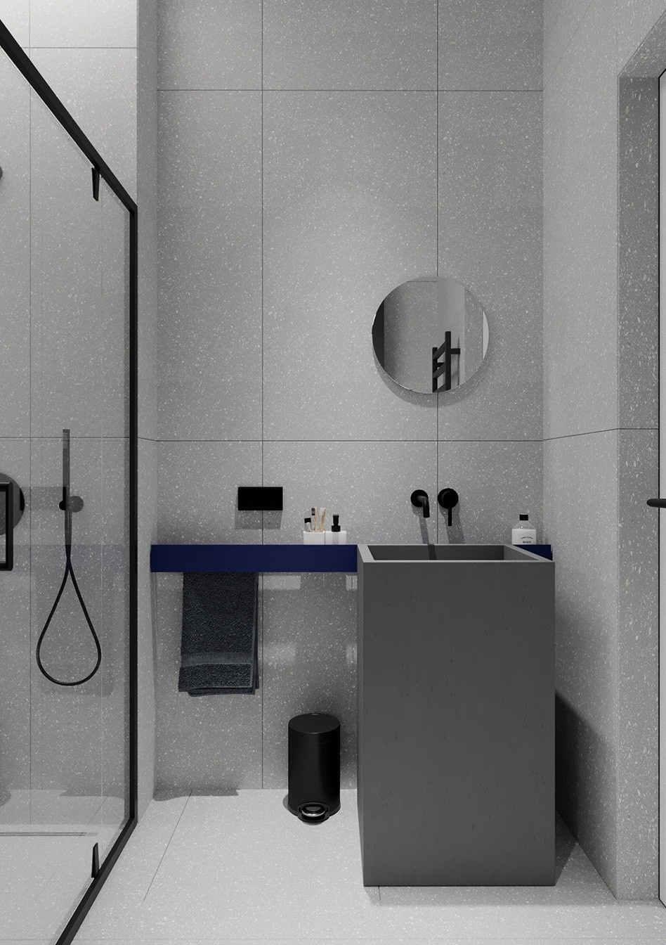 100㎡简约风湛蓝住宅设计 超精致！ | 疯狂爱设计-19