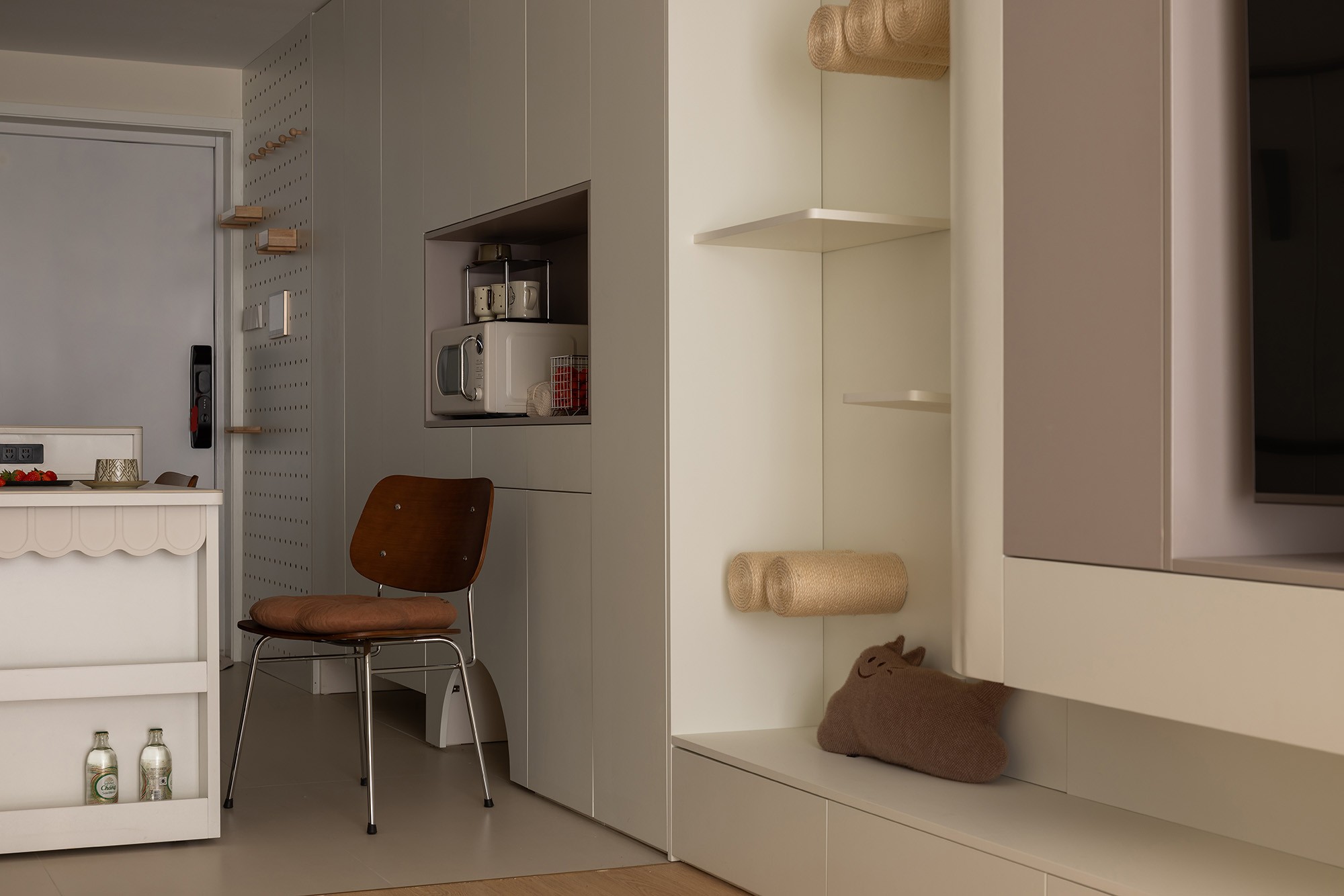 80㎡小户型超暖超温馨“喵星人”之家丨大斌空间-32