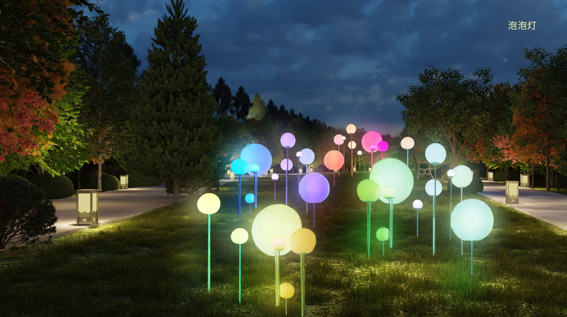 武乡马牧河河道亮化设计-8