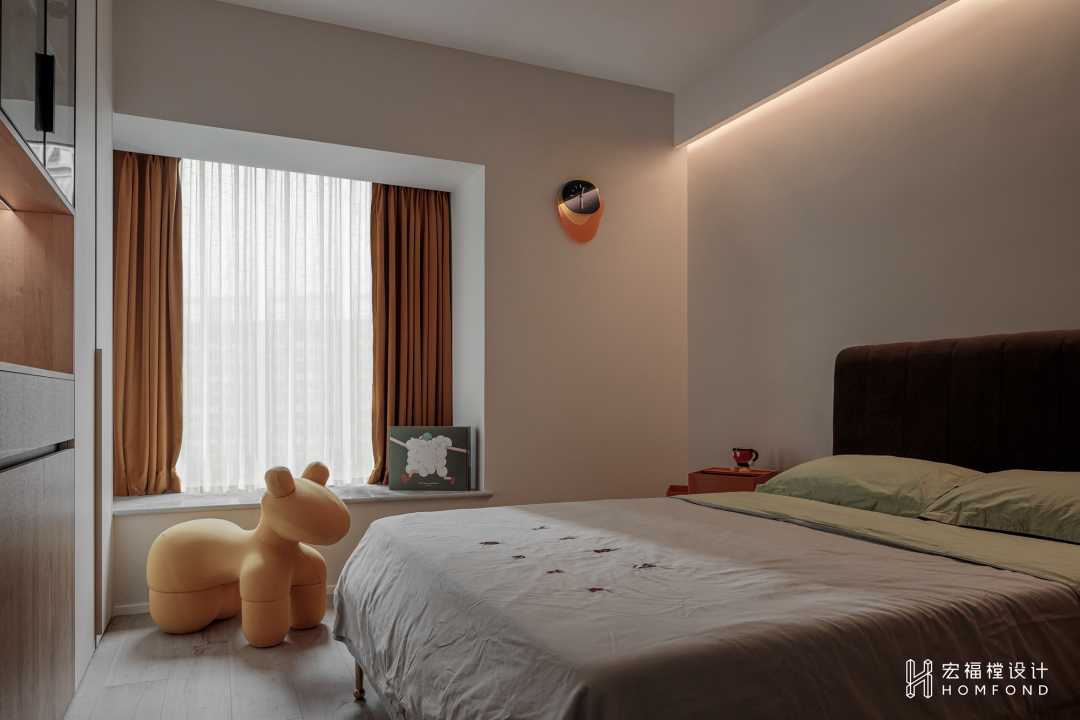 静谧黑+趣味橙，宁静自然的纯洁空间 | 宏福樘设计-36