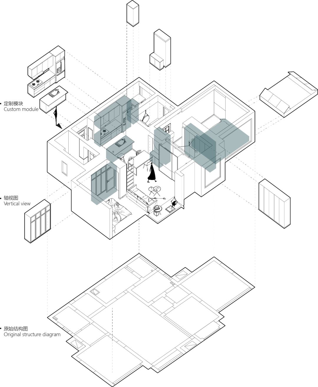 成都绿色摩登宅，三居改两居释放空间-21