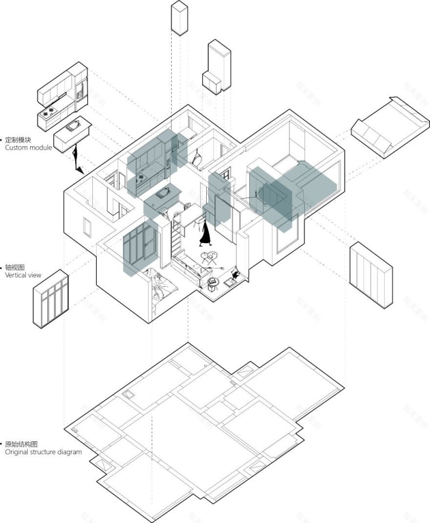 成都绿色摩登宅,三居改两居释放空间-21