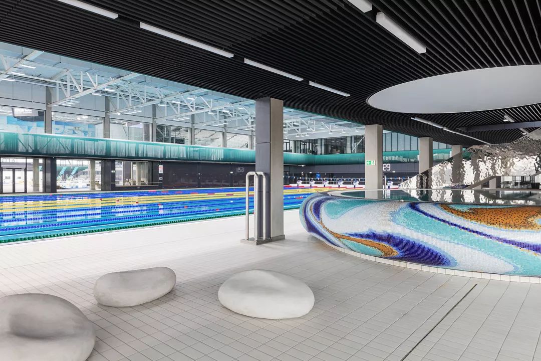 波光粼粼的多瑙河畔游泳馆,布达佩斯 Duna Arena-64