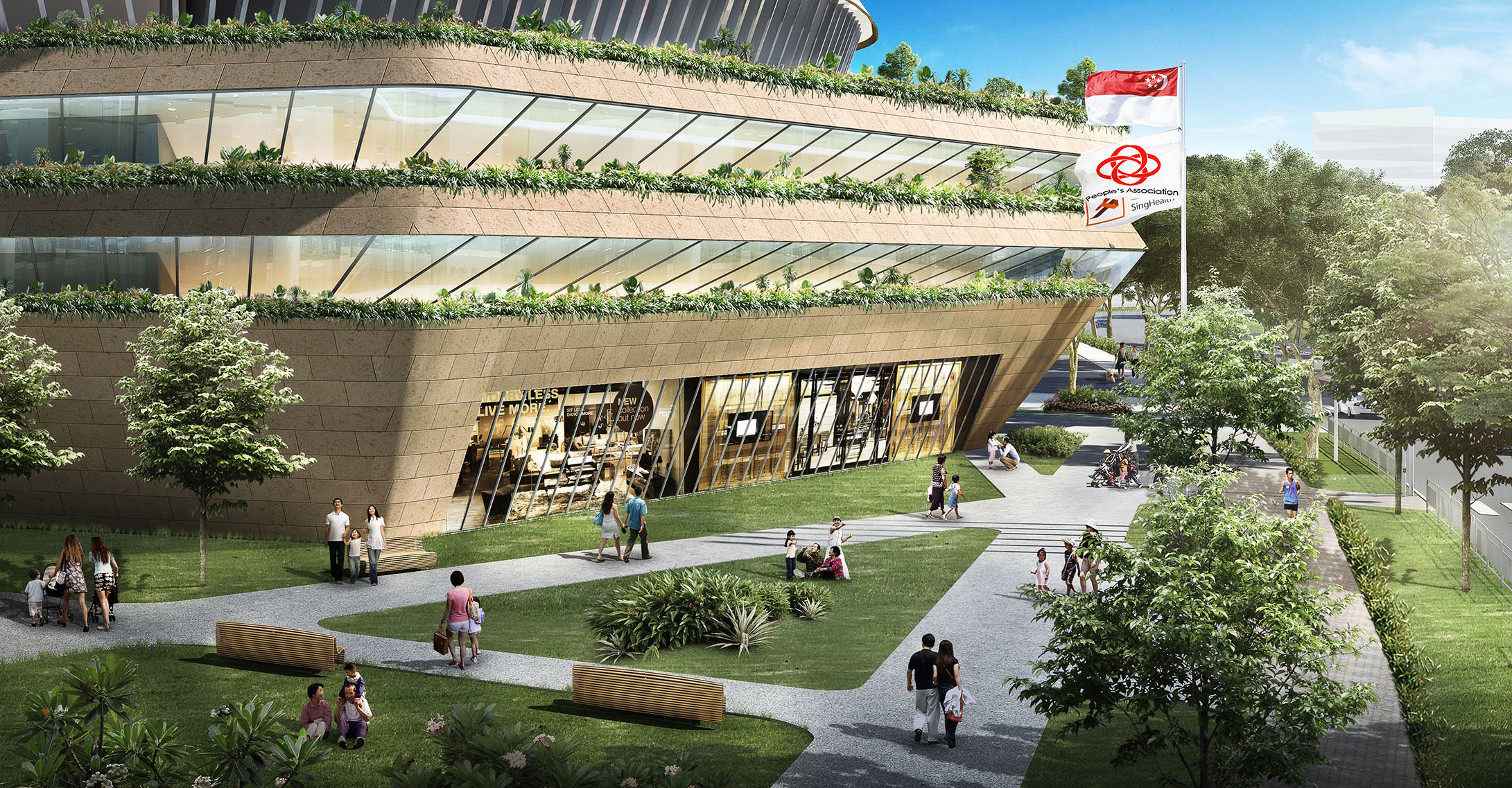 新加坡 Bedok 心脏跳动社区综合建筑群-7