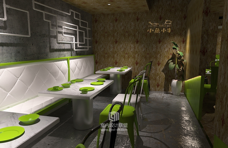 主题餐厅设计-福州小鱼小牛主题餐厅设计-11