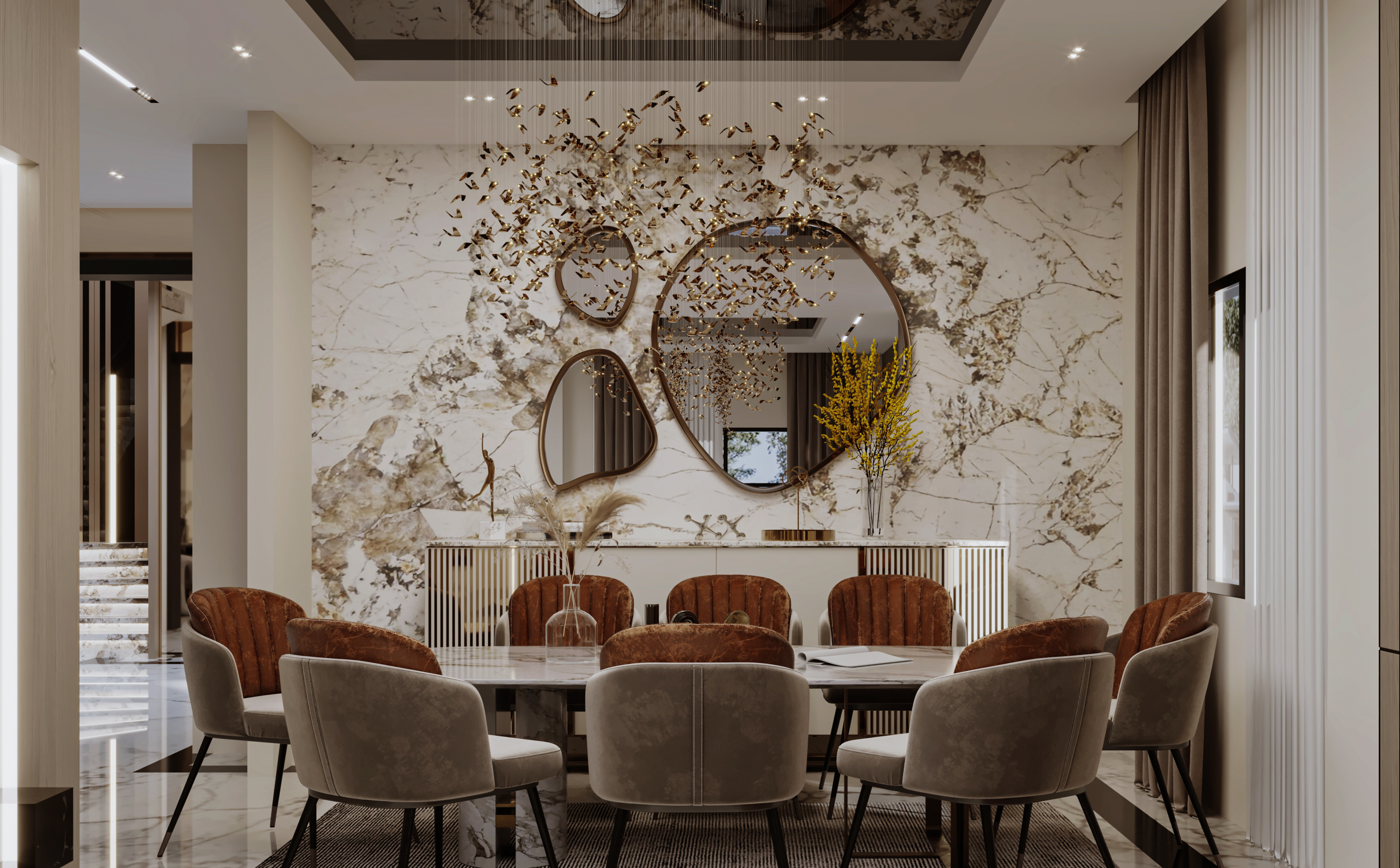 VILLA MODERN RECEPTION（现代别墅）丨埃及开罗丨AHMED FIKRY DESIGNS-16