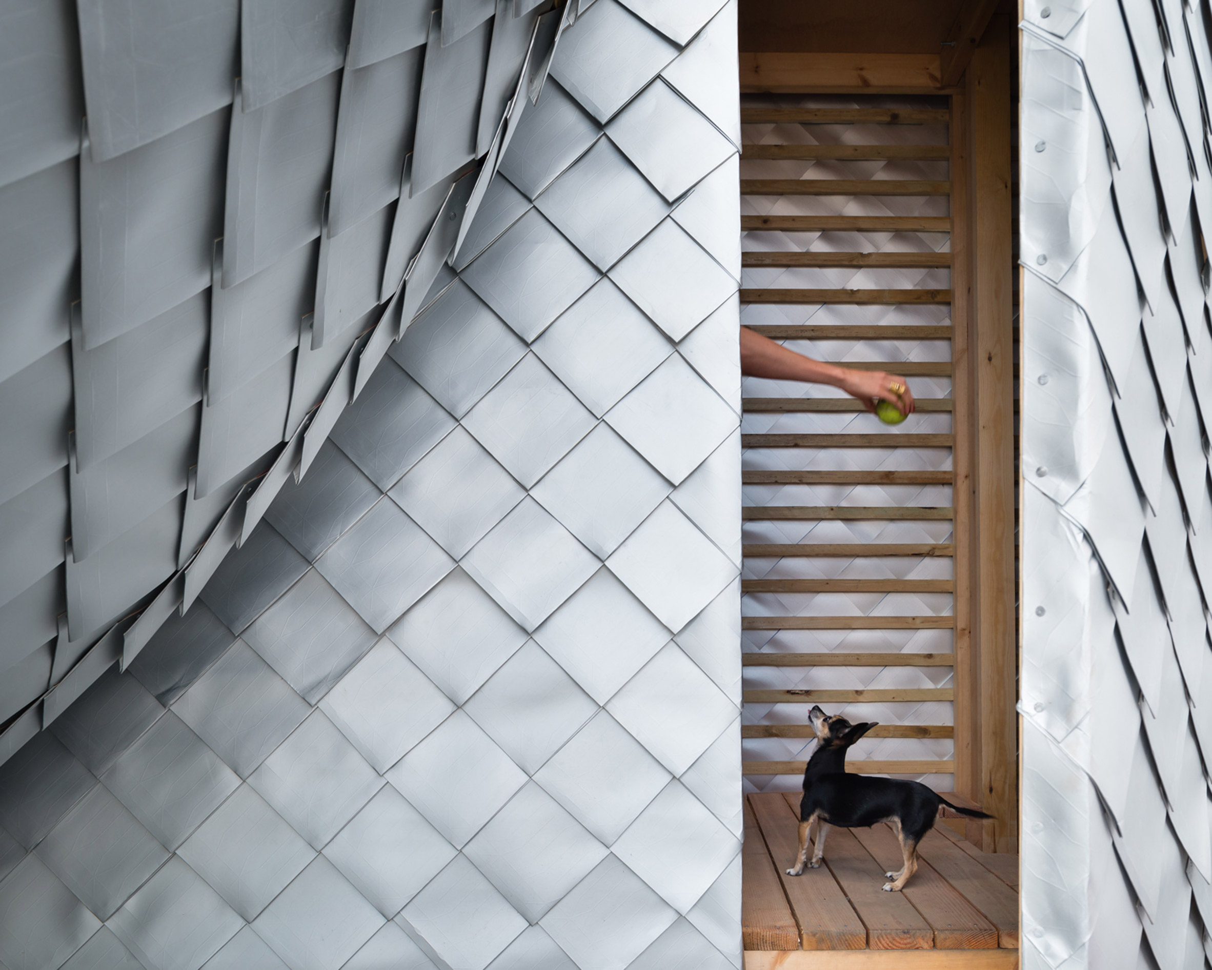 PUP Architects builds rooftop pavilion disguised as warehouse air duct-26