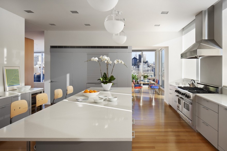 曼哈顿顶层公寓 | 无缝复式空间与城市景观的完美融合-13