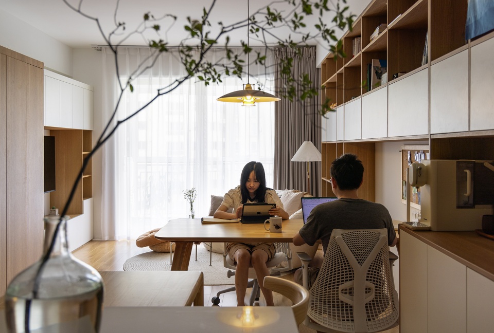 抽象美学融入景观设计师婚房,拓扑几何打造诗意空间-7