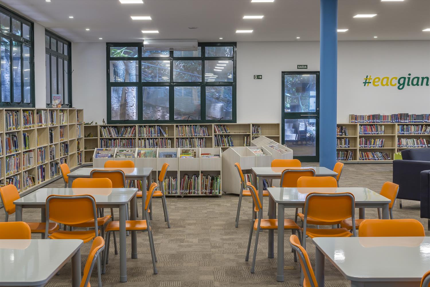 巴西 Campinas 美国学校图书馆 共享学习空间设计-10