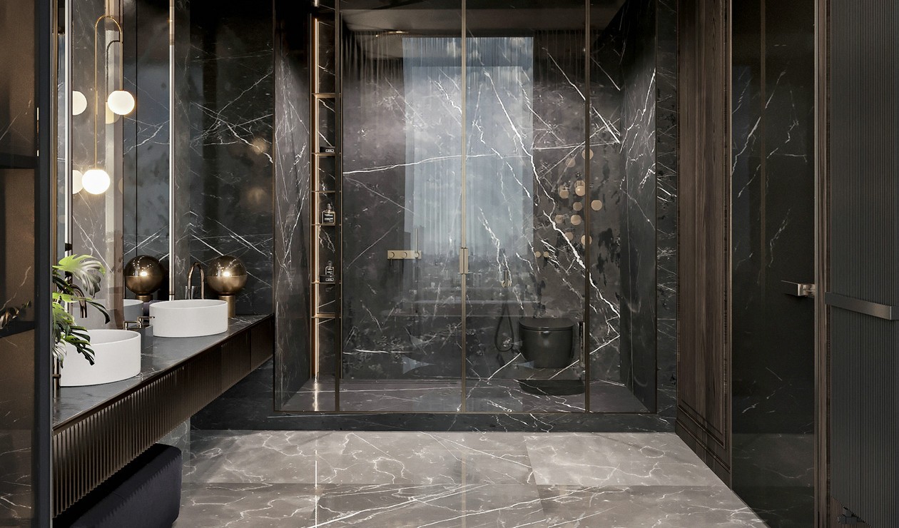 金属与大理石 打造出精致奢华的住宅-15