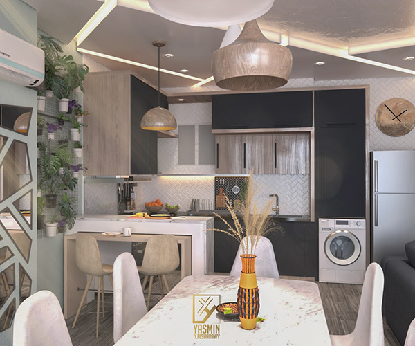 House Hall 设计（厨房餐厅客厅）-1