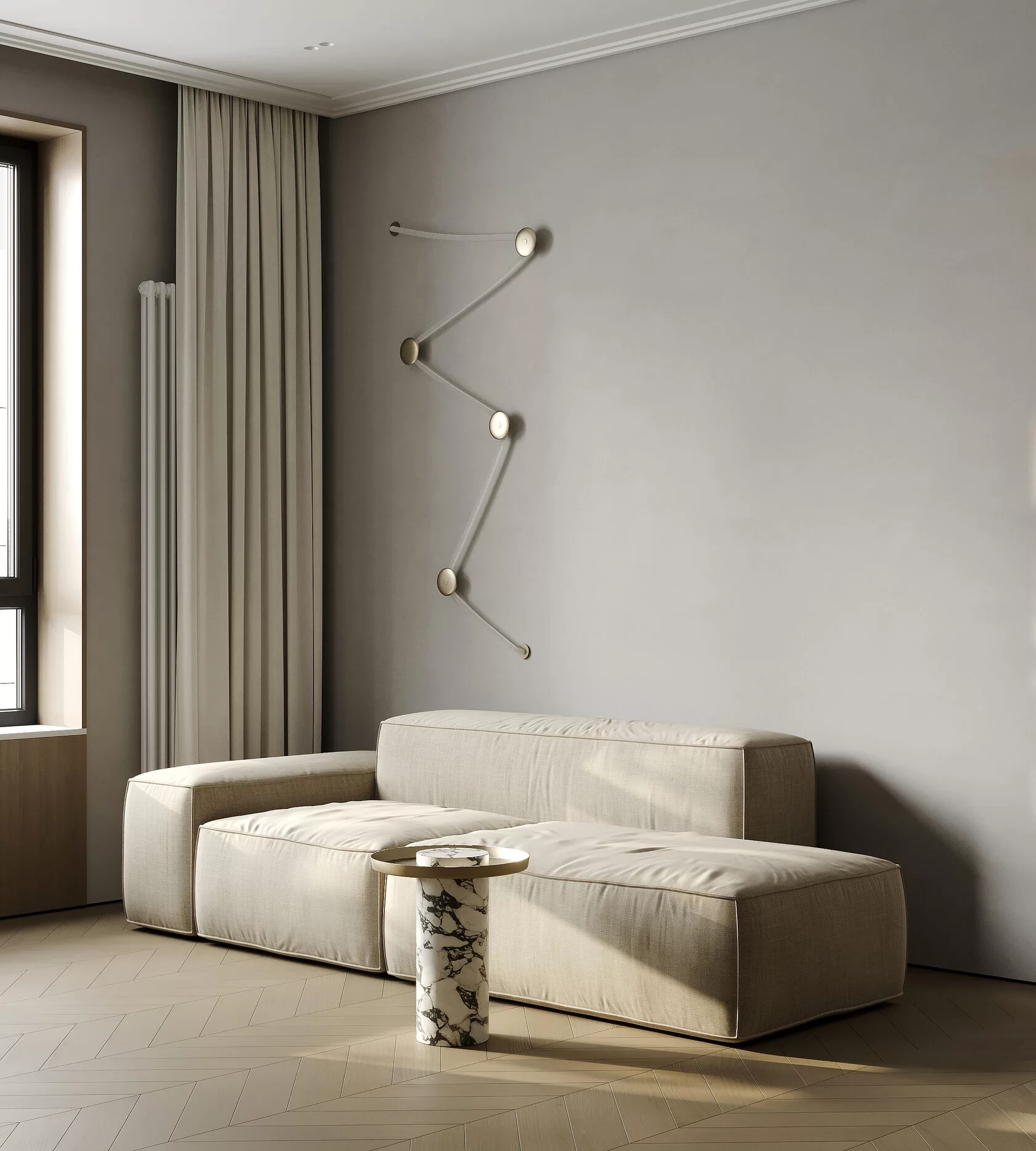 莫斯科56㎡小空间公寓设计 经典与极简的相互融合-0