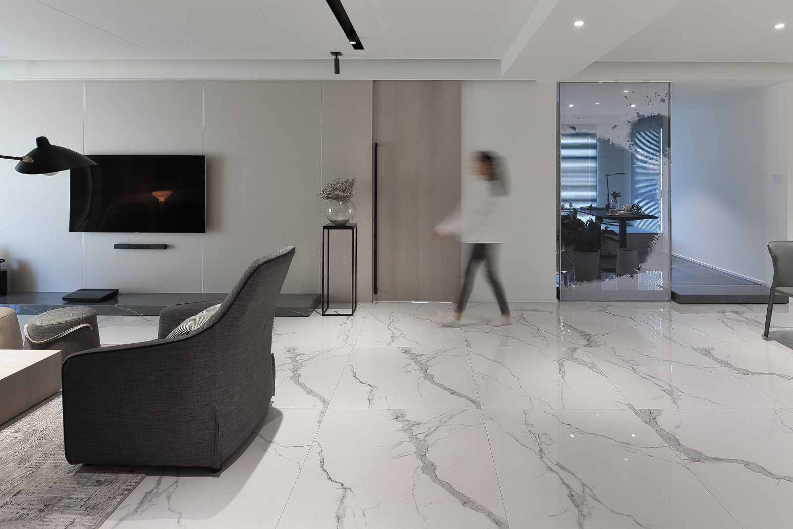 165㎡黑白现代,素简生活  王严民-4