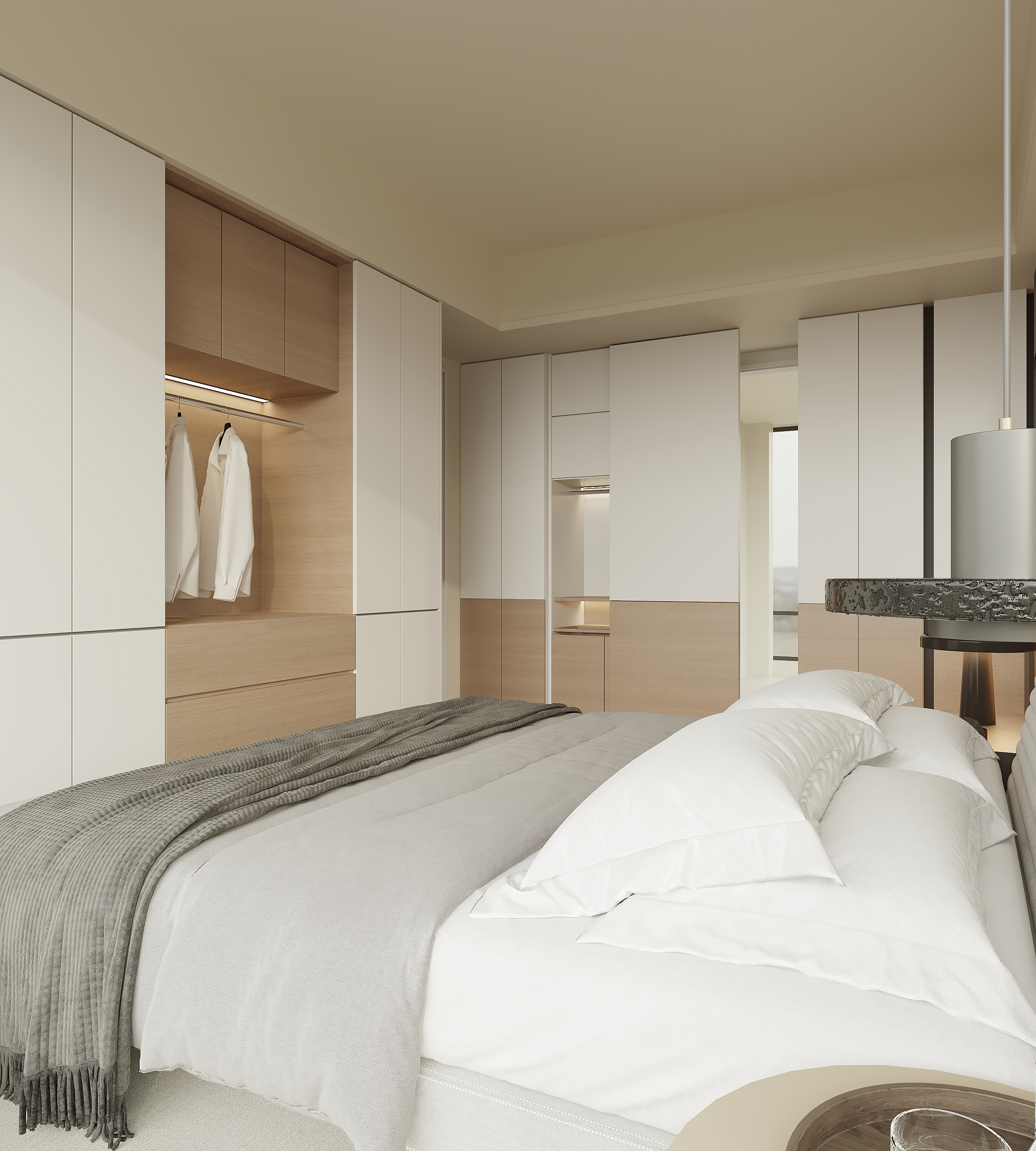 现代奶油风住宅设计-精装房改造项目-18