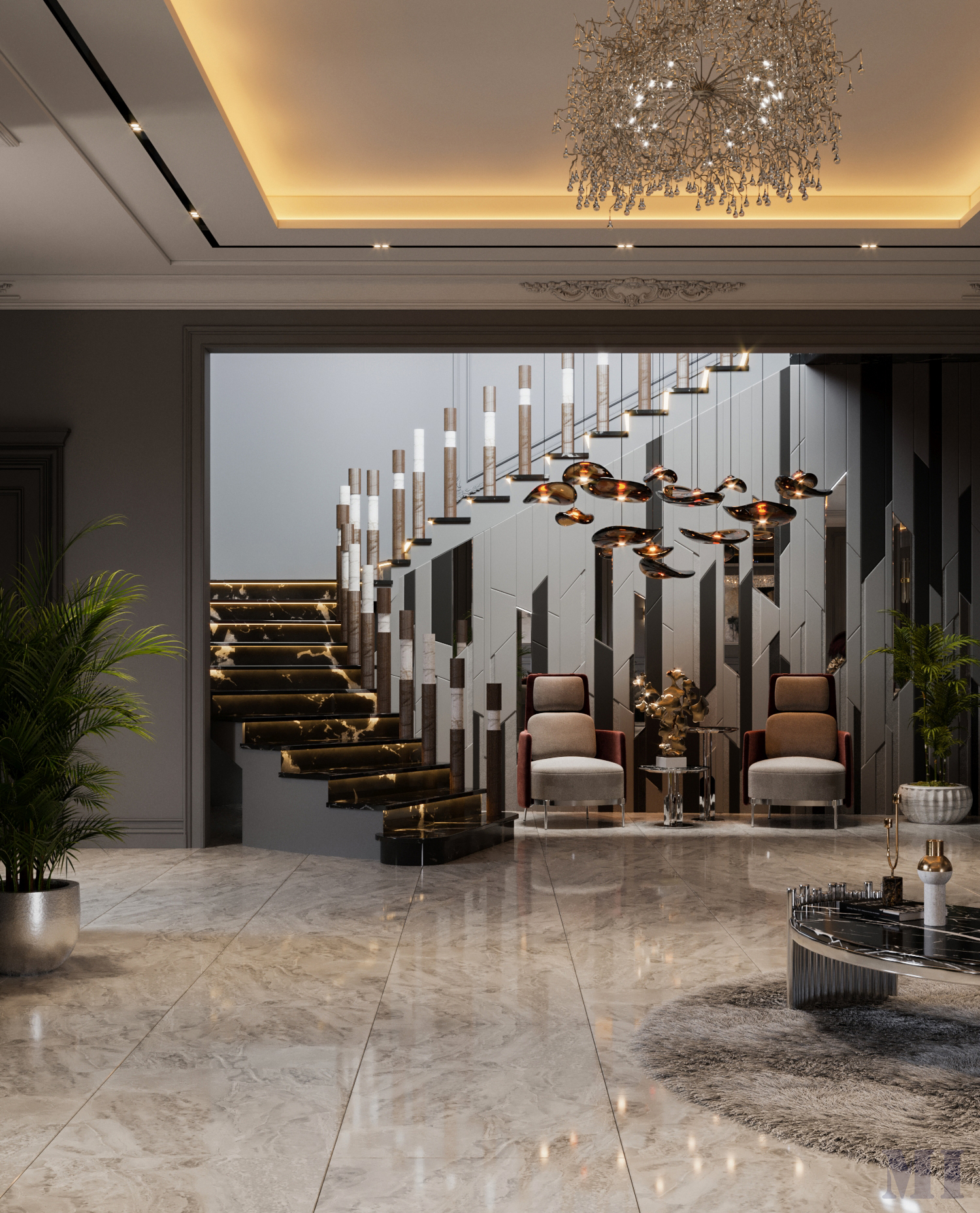 豪华黑暗别墅丨Mohamad İssa-15