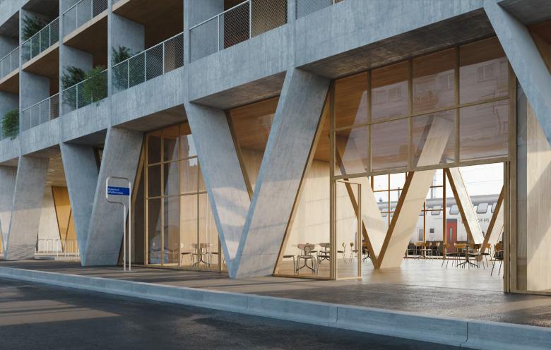 gus wüstemann architects AG丨Invited Competiton, New Train Station and Housing Wollishofen丨瑞士-0
