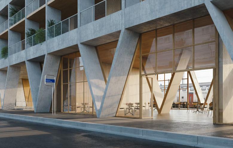 gus wüstemann architects AG丨Invited Competiton, New Train Station and Housing Wollishofen丨瑞士-0