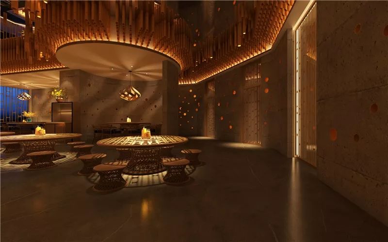 融入自然的都市栖息地——俏香傣德宏风味餐厅设计-12