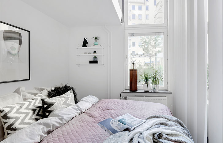 41 平米北欧风公寓，高挑天花与全白设计尽显自然光-14