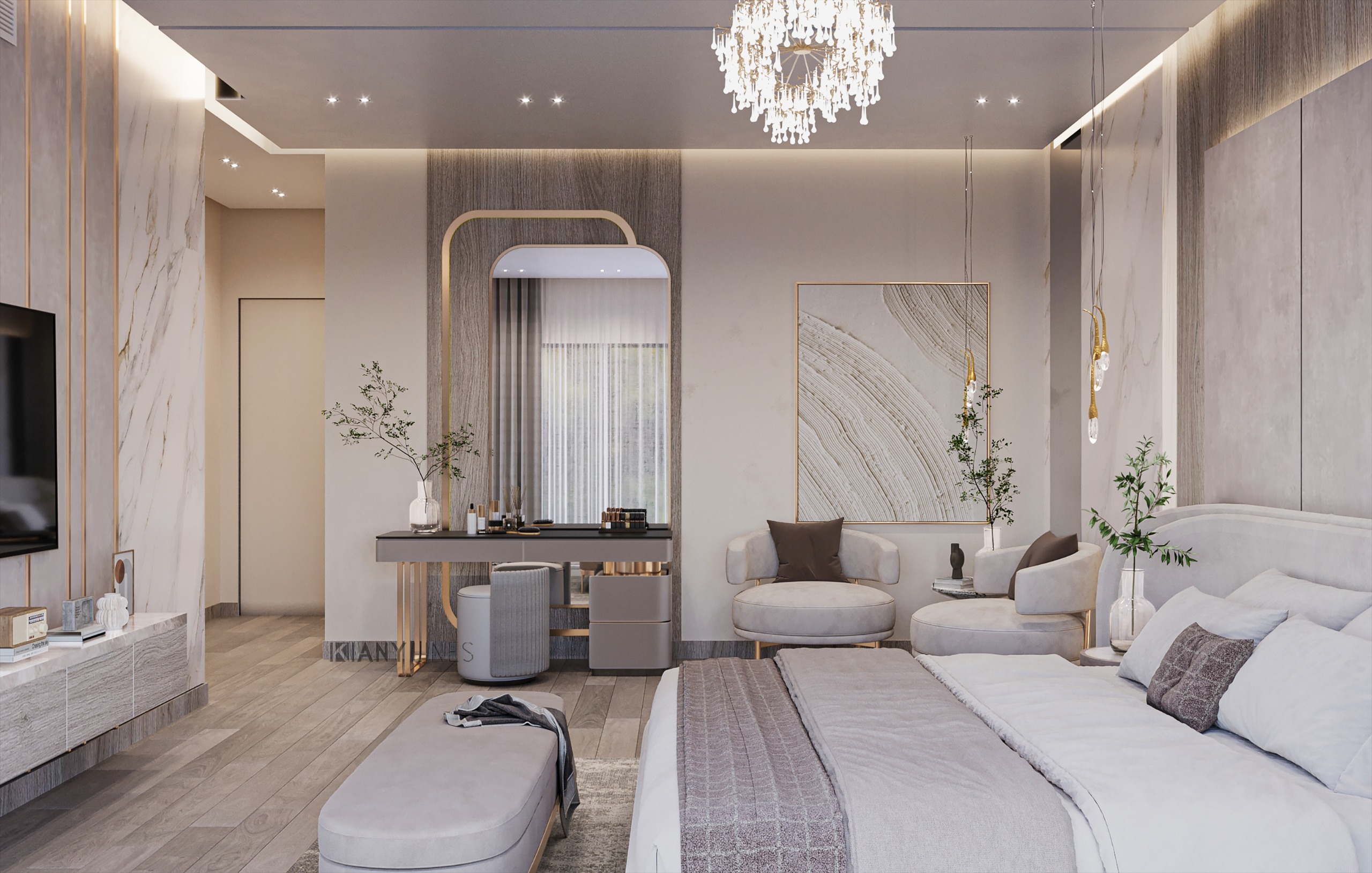 Luxurious Master Bedroom-2