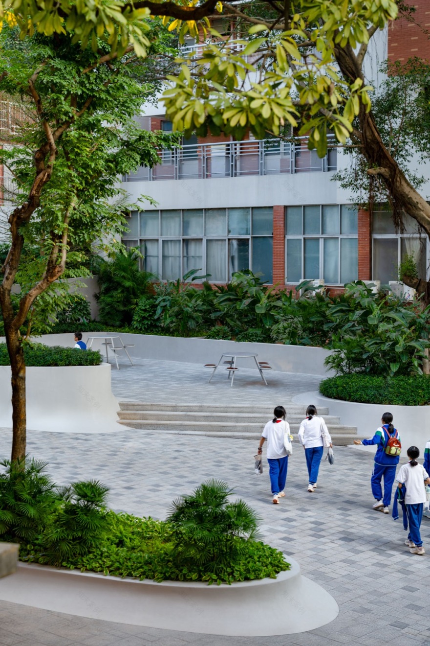 广州南方学院番禺附属中学景观改造丨中国广州丨BAM百安木-92