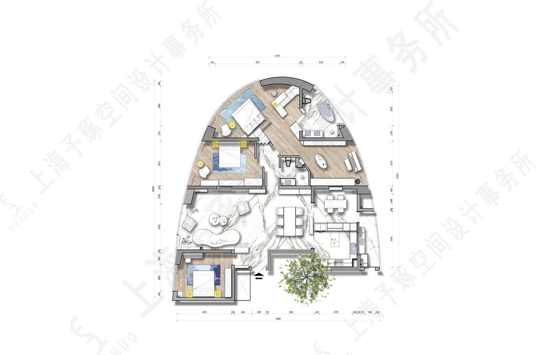 美设奖最佳居住空间（效果图）光影浮城-0