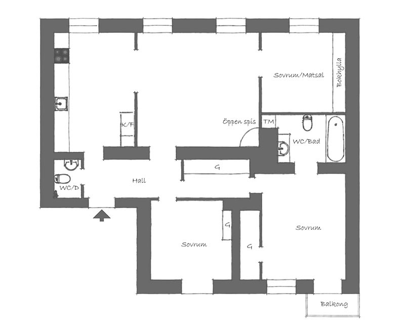 斯德哥尔摩橄榄绿公寓，法式风情融入北欧设计-29