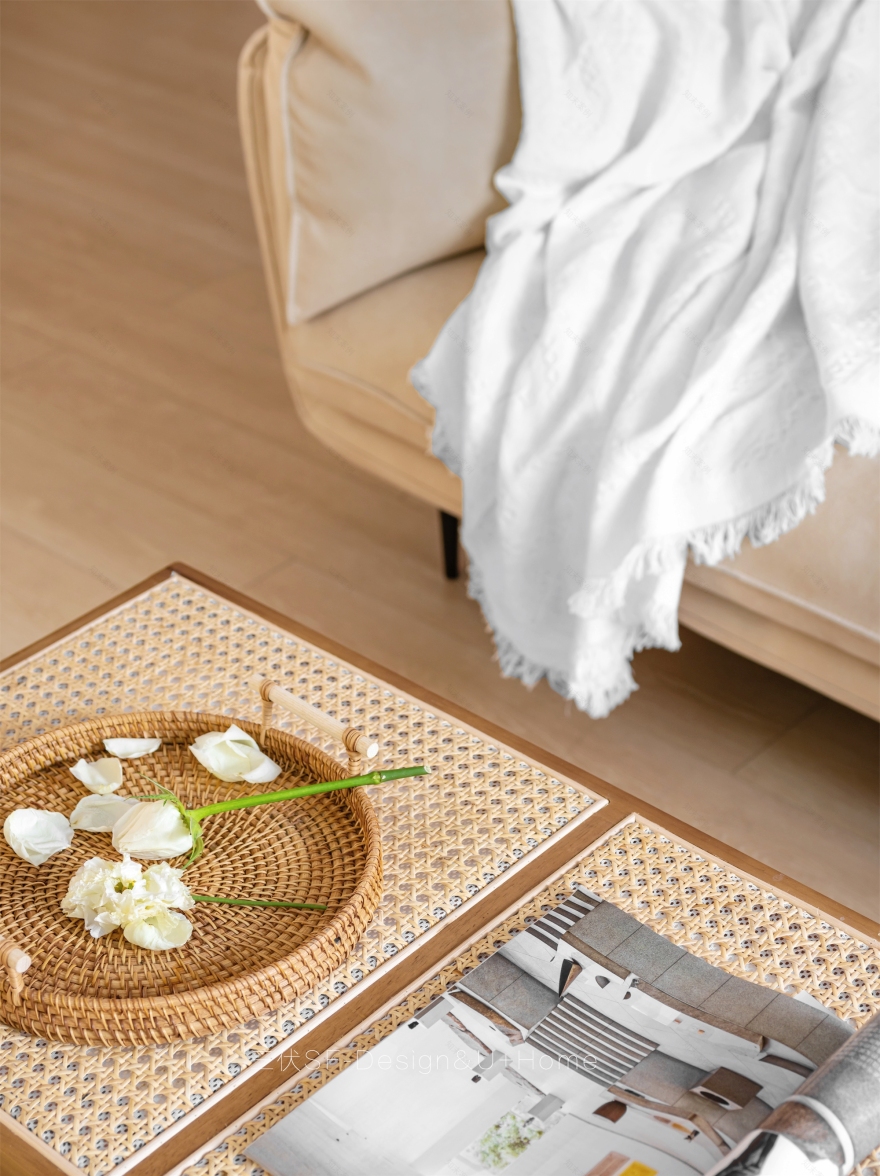 日系樱桃木++云朵奶油色家居空间设计-13