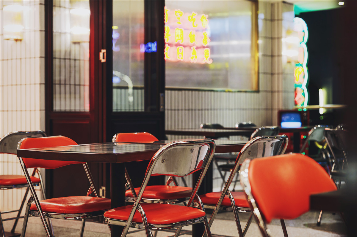 得闲饮茶公司旗舰店复古风格室内设计-57