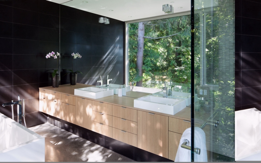 加拿大 Russet 住宅 | 嵌入山体的观景之家-25