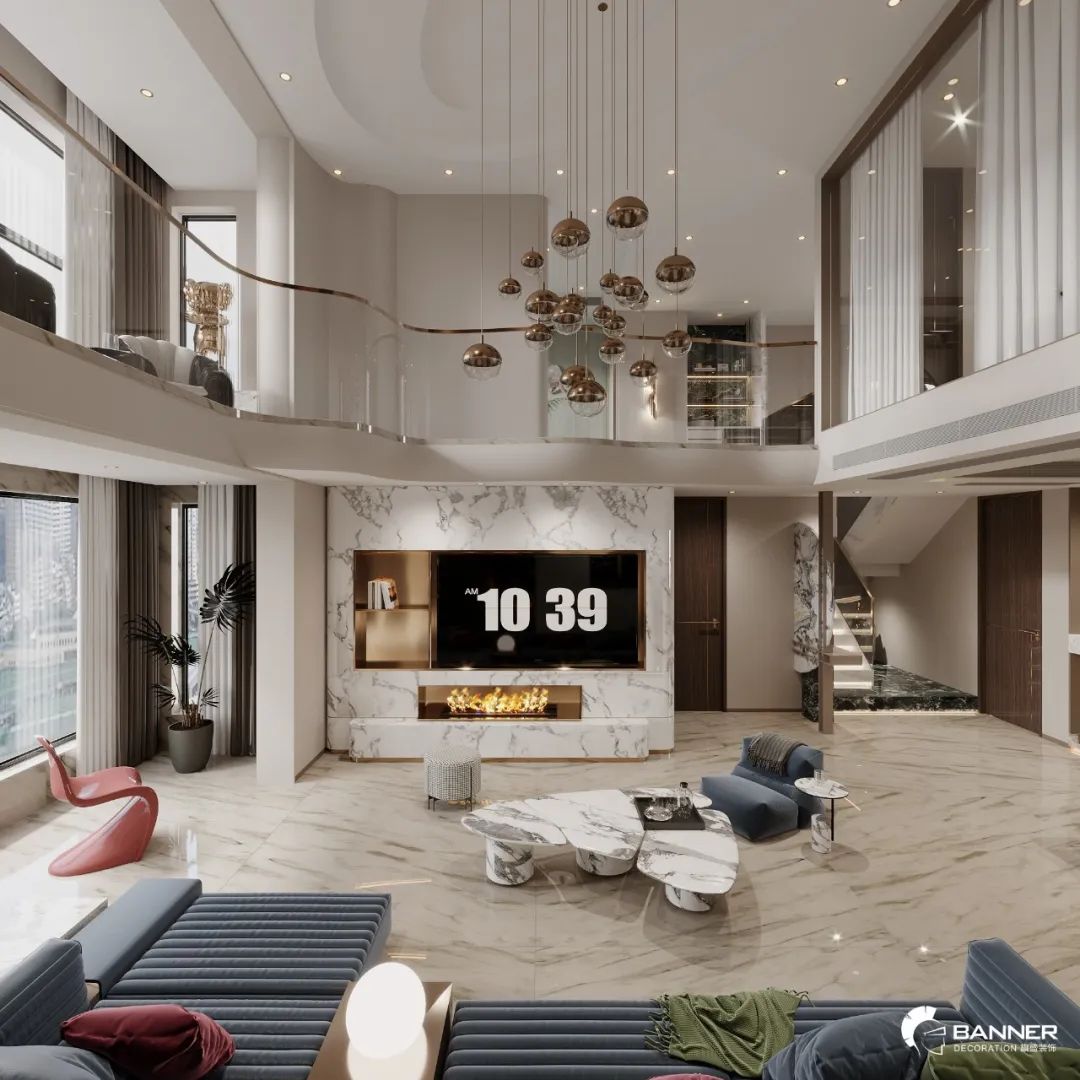 现代轻奢叠拼住宅丨杨文标-21