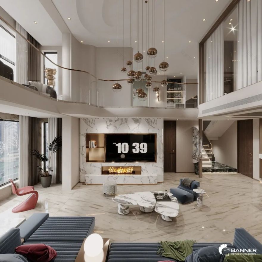 现代轻奢叠拼住宅丨杨文标-21