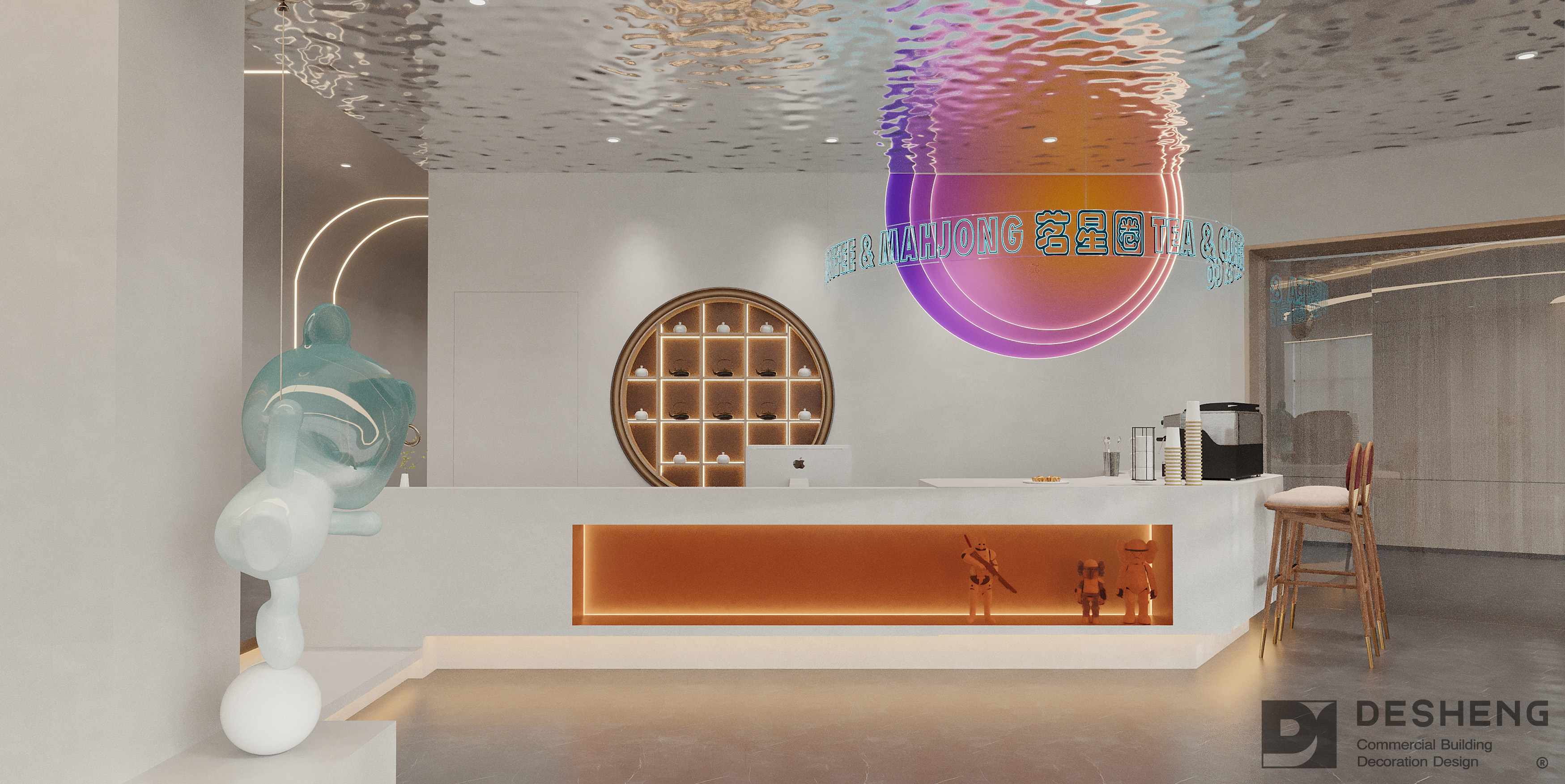 德盛装饰茶楼案例分享-休闲娱乐来一下-1