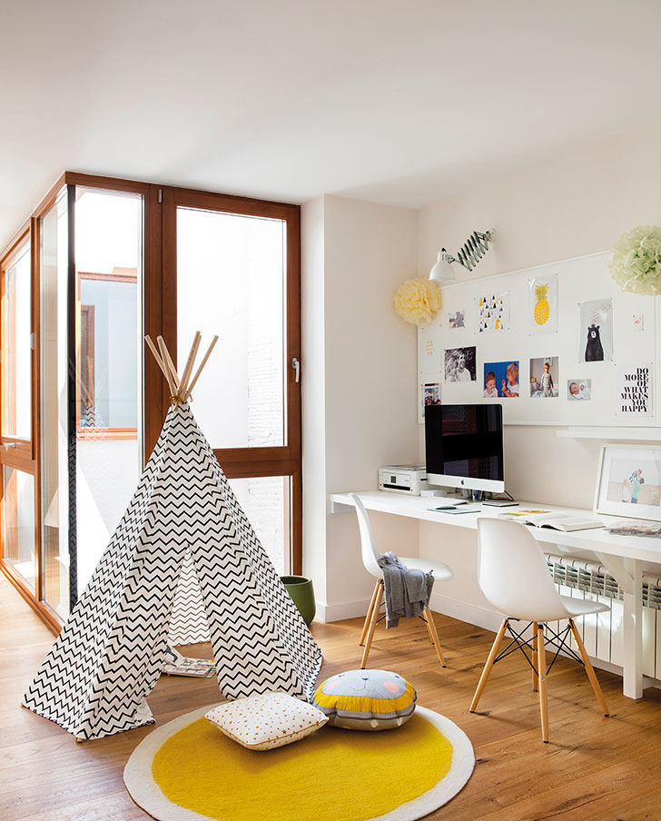 巴塞罗那阳光家庭公寓 | 黄绿搭配，满室生机-16