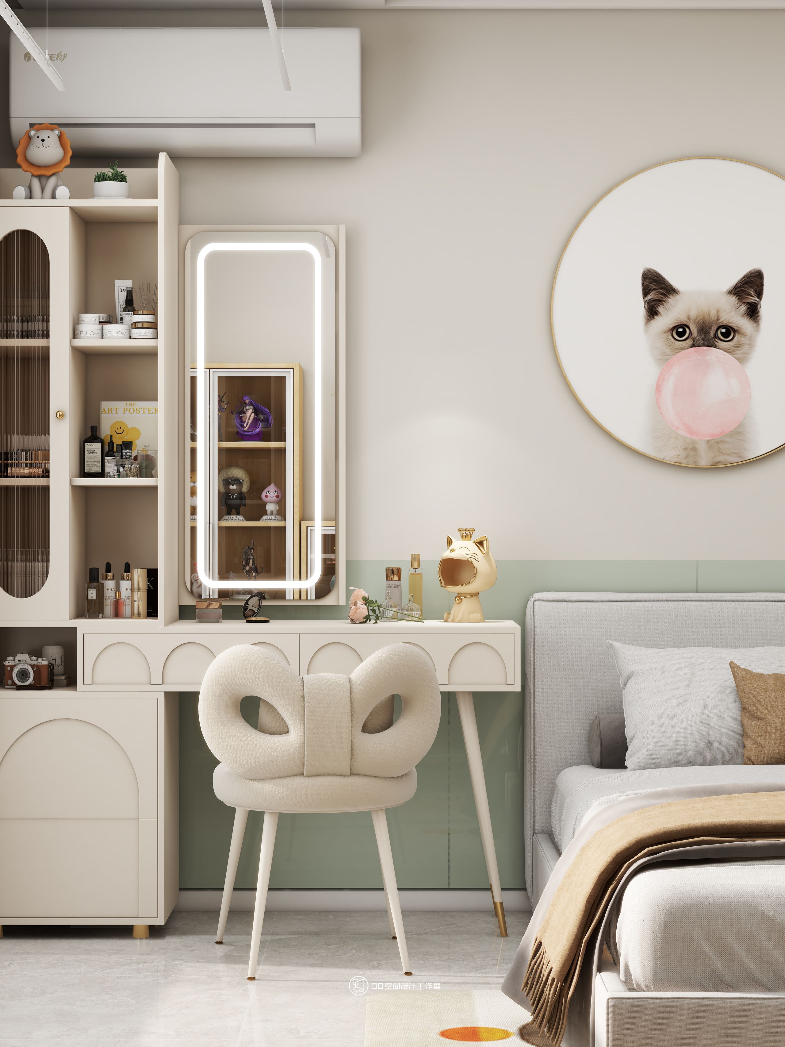 90 空间设计∣128㎡北欧奶油风-24