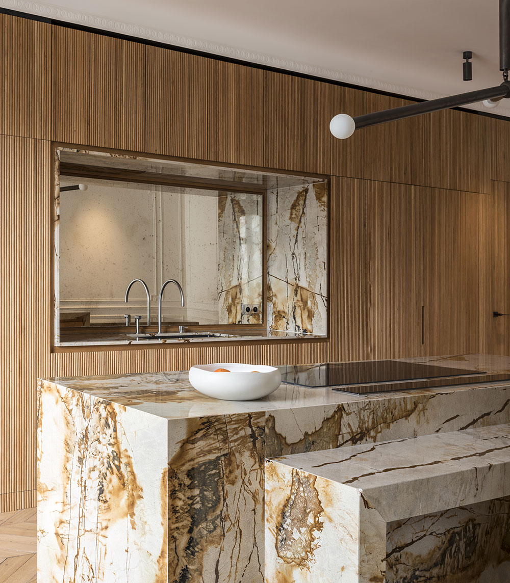 精致巴黎公寓中天然石材之美-9