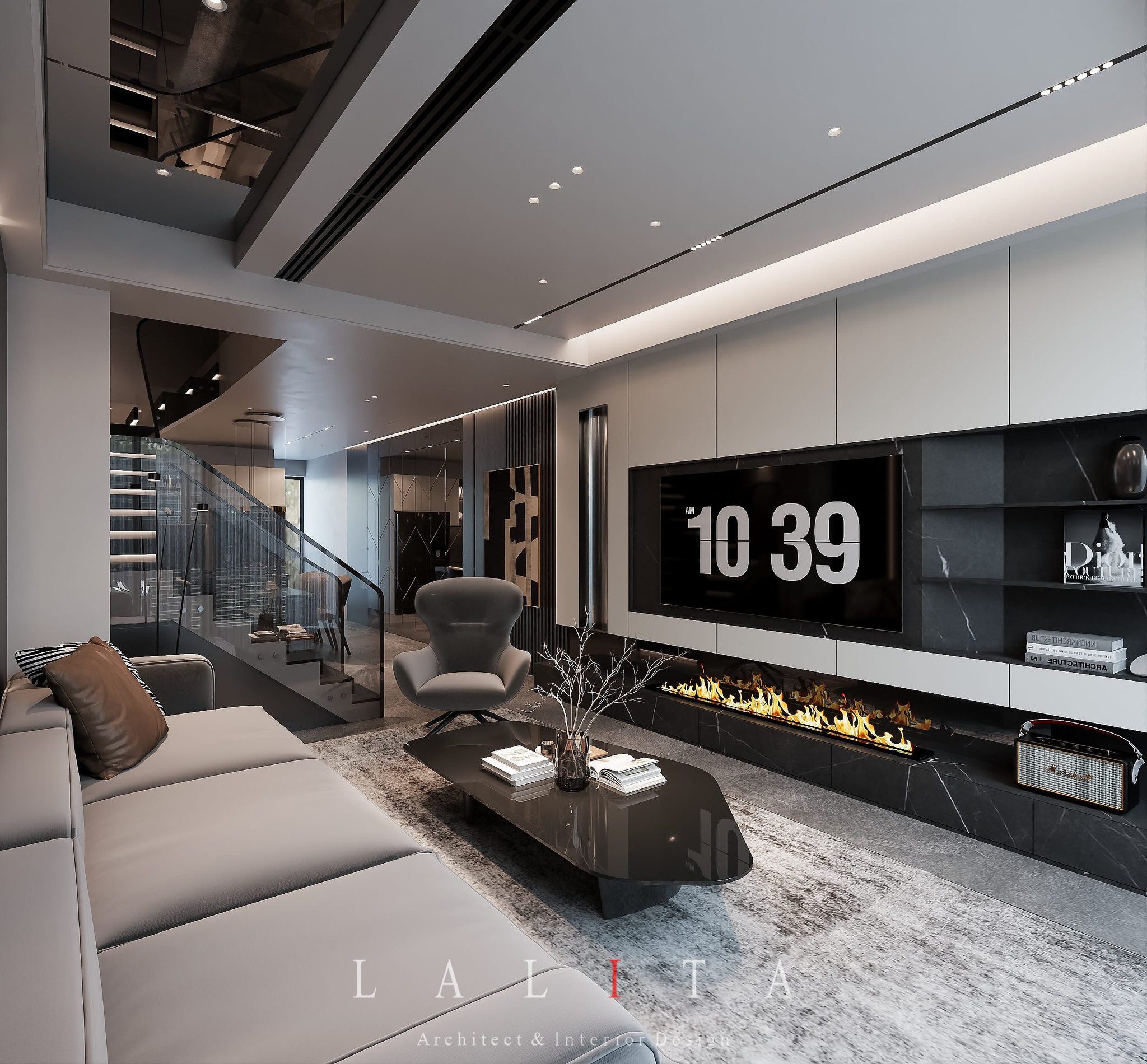 14914. Free Sketchup Living Room- Kitchen Interior-9