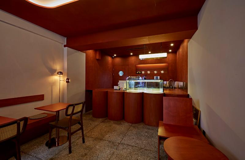 16 平高级感红色木质甜品店设计-12