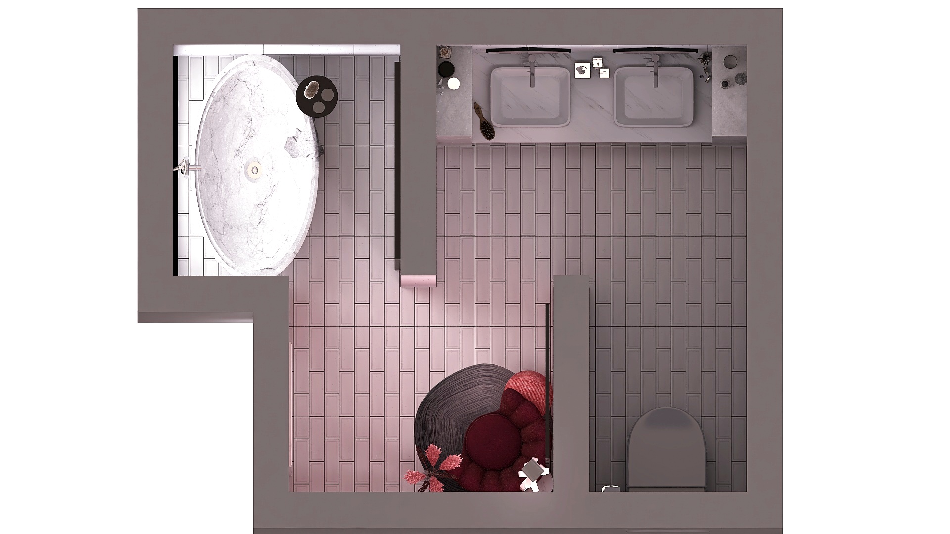 Kylie Jenner 风格 10 平方米浴室设计-14