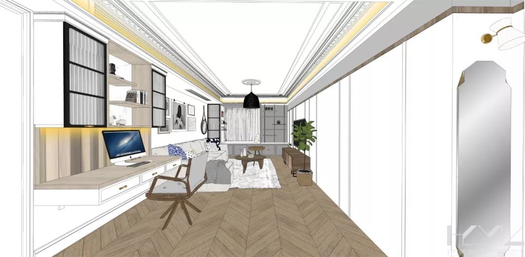 南京 124㎡现代美式混搭家居,开放式厨房、飘窗改造亮点多-35