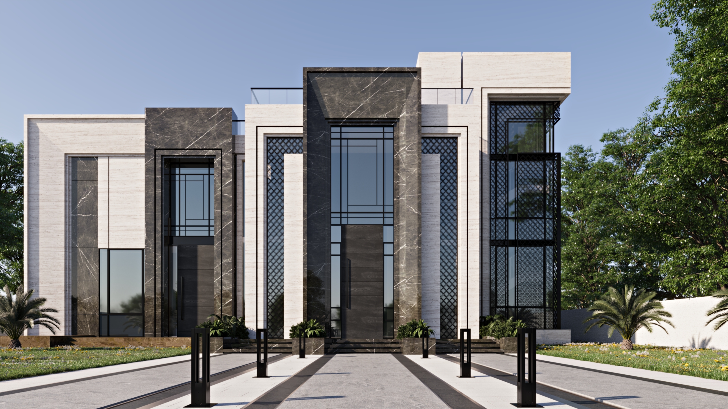 Villa Front Elevation 设计丨阿联酋丨Inverse Co.-6