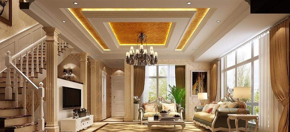 长滩别墅-暖色欧式风格设计-17