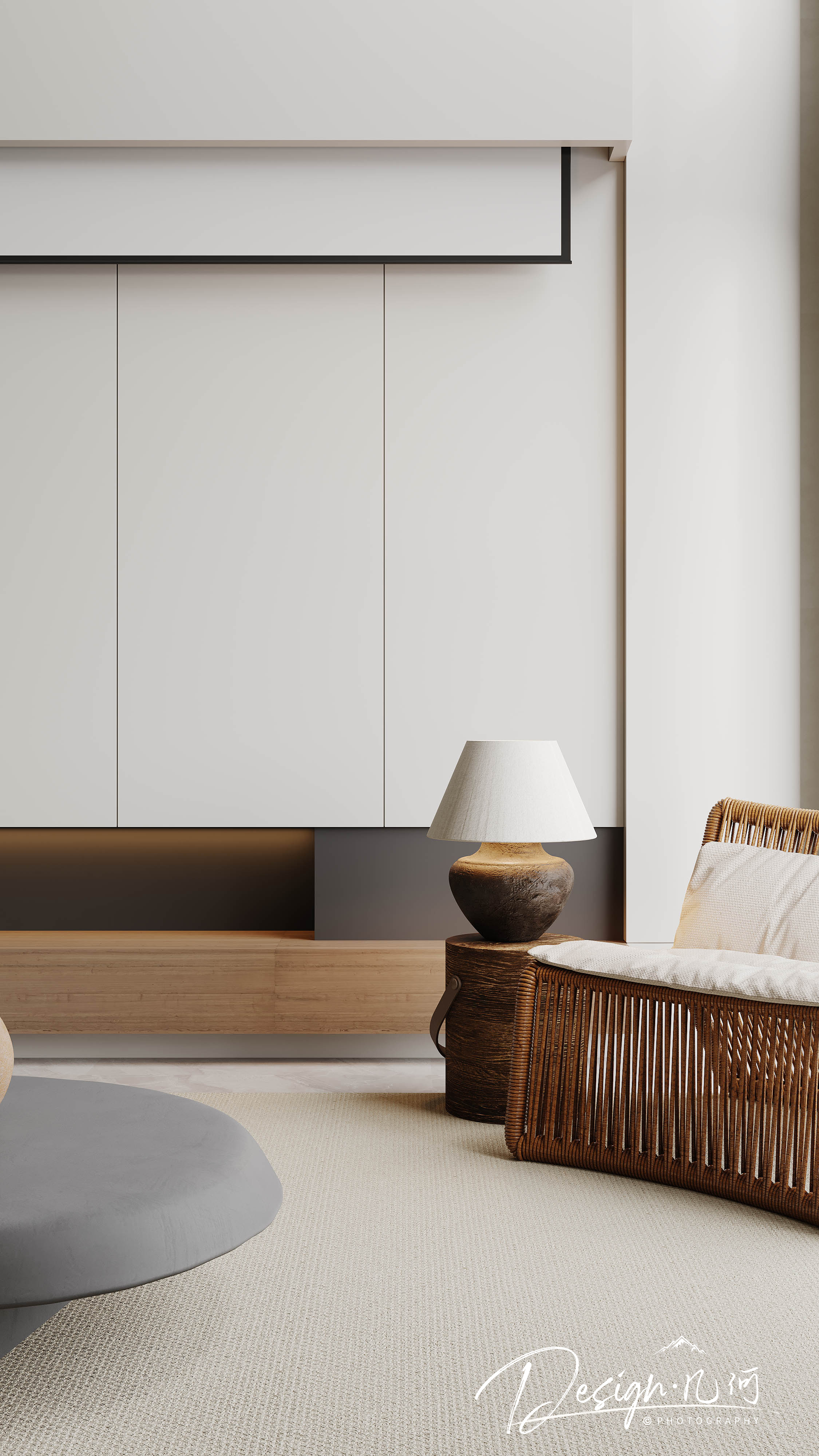 几何空间视觉表现 | 国建红郡中古风客餐厅-37