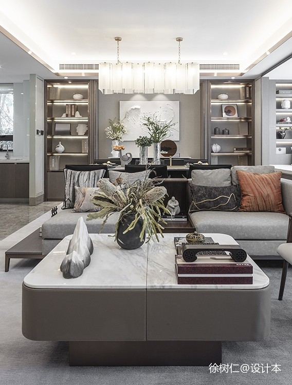 金辉郑州滨河下叠别墅装修案例丨中国郑州丨帝凯设计-35