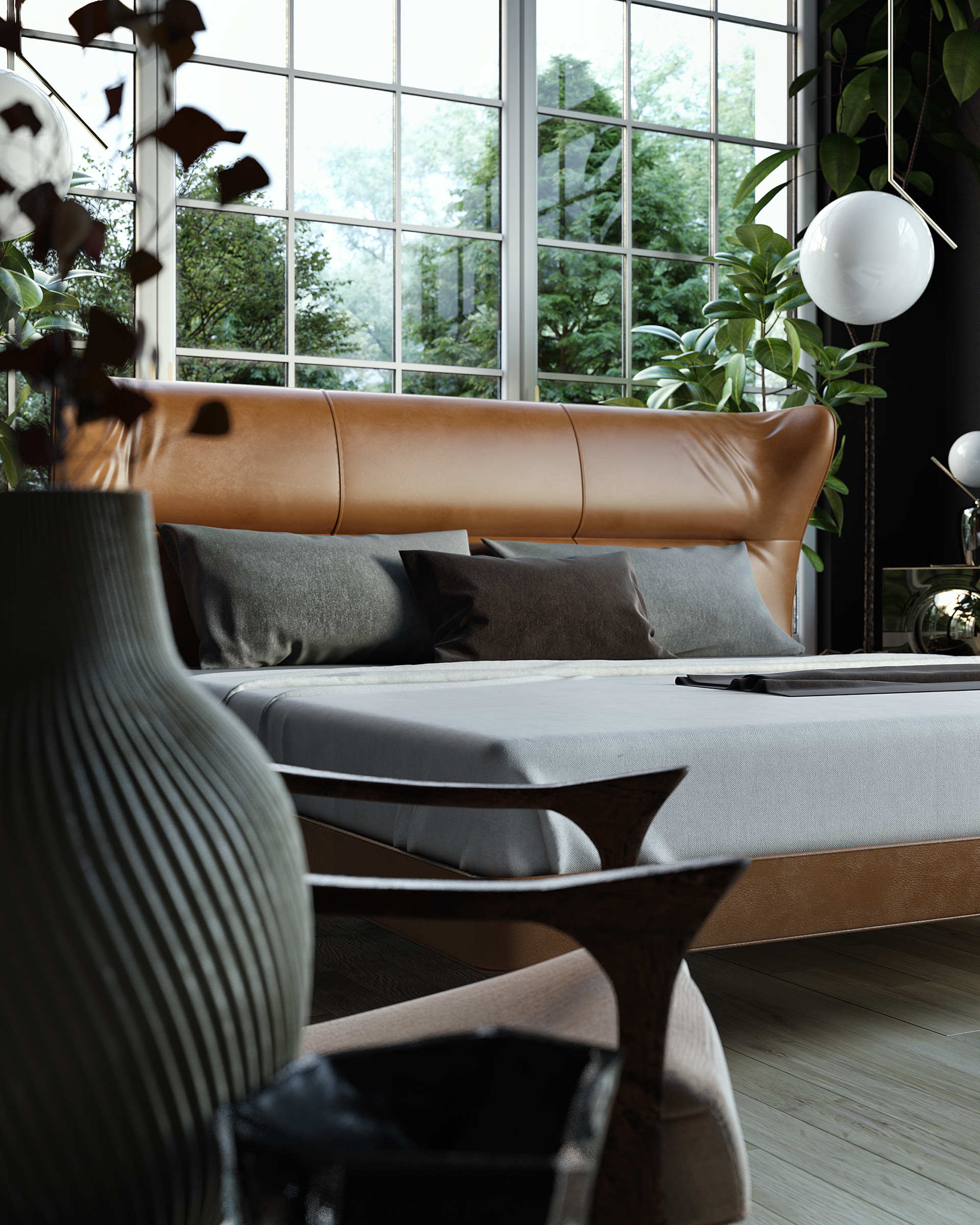 黑暗卧室计算机生成图像-7