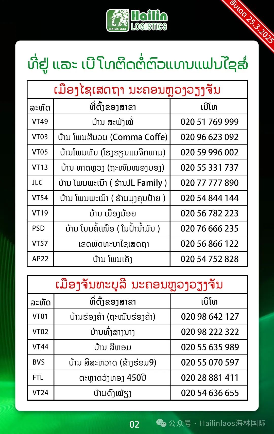 海林国际物流快递【广东线】地址及价目表-50