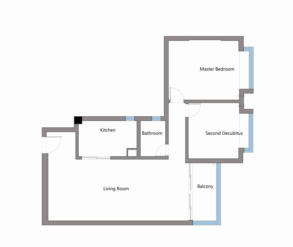 92㎡平层巧变三房设计-19
