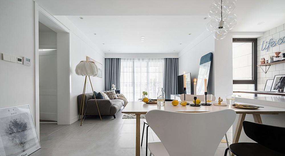 武汉鸿鹄装饰设计丨平层丨520先生为爱妻打造ins北欧小窝-7