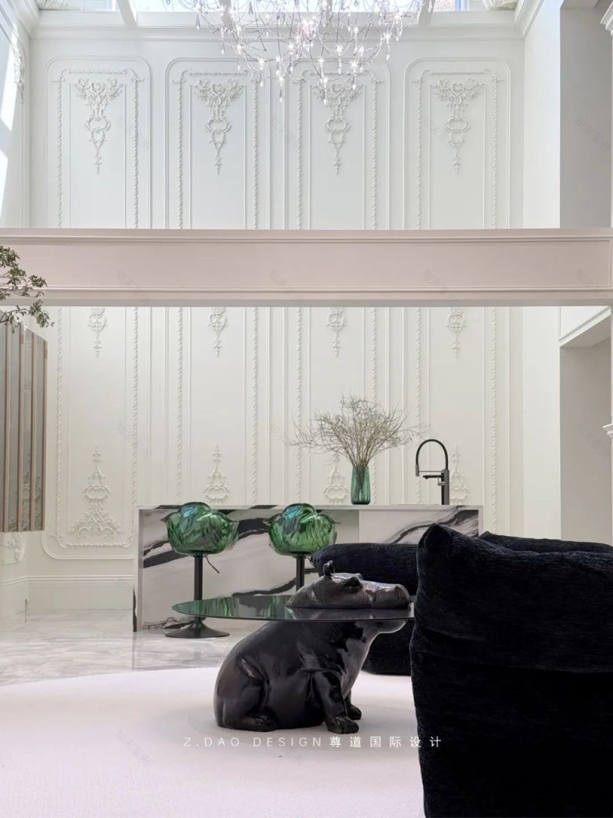 合肥『国贸天成』360㎡奶油法式风叠墅丨尊道国际设计-78